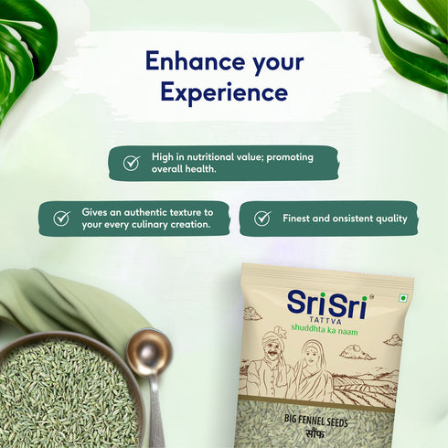 Sri Sri Tattva Big Fennel Seeds (saunf)